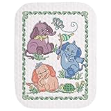 Herrschners Baby Elephant Value Baby Quilt Stamped Cross-Stitch