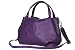 AMBRA Moda borsa a mano di donna, borsa a tracolla, borsa a spalla italiana in vera pelle dollaro GL023 (viola)