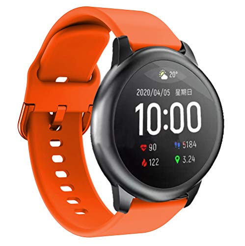 XINBOOBA 22mm Soft Silicone Sport Strap Replacement Bands for Haylou solar Smart watch