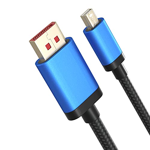 BolAAzuL 8K Mini DP to DisplayPort 1.4 Cable 3ft, Bi-Directional DP to Mini Displayport Cable Mini DP to DP Male Cord 1m Nylon Braided G-Sync Freesync 8K@60Hz 4K@144Hz HDR for Gaming Monitor Lapto