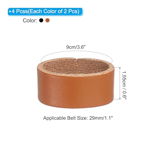 PATIKIL Protetor de alça de couro, 4 peças de alças de couro para substituição de cintos/correias de