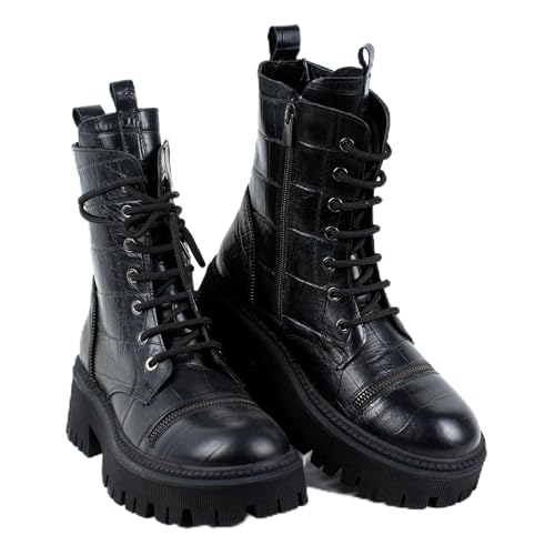 Bottes lourdes montantes en cuir de sécurité marche urbaine et moto