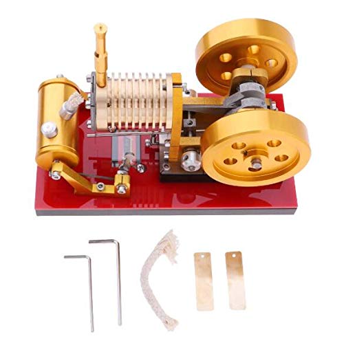 2021 Double A Steering Mechanische Modell Flamme Licker Eater Doppel Fliegen Modell Der Stirling-Generator-Motor, Der Kalorischen Kraft Construction Kit