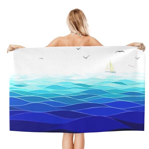 Serviettes de piscine moelleuses Ocean Waves contre la peau humide - 3