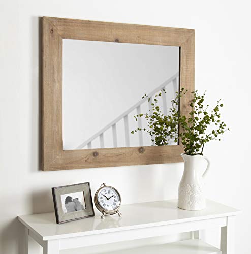 Kate and Laurel Garvey Rustic Wood Framed Mirror #TOP3