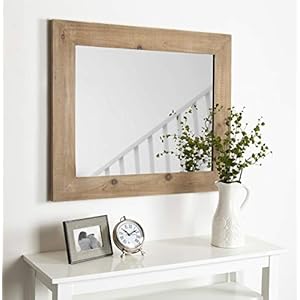 Kate and Laurel Garvey Wood Framed Wall Mirror, 36x30, Rustic Brown Kate and Laurel Garvey Wood Framed Wall Mirror 36×30 Rustic Brown