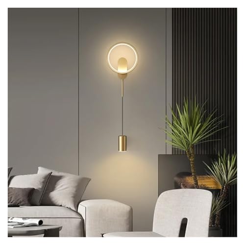 Aplique de pared minimalista de diseño dorado texturizado de 20cm para interiores exclusivos 4