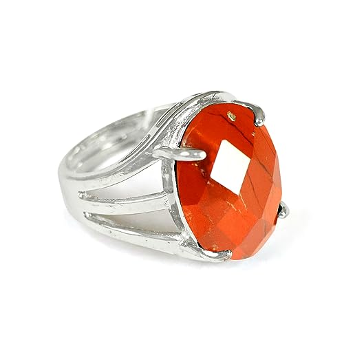 Image of Reiki Crystal Products Adjustable Rings, Round Cutting, Amethyst, Black Tourmaline, Goldstone brown, Green Jade, Lapis Lazuli, Opalite, Red Jasper, Rose Quartz, Tiger eye, Gemstone Ring