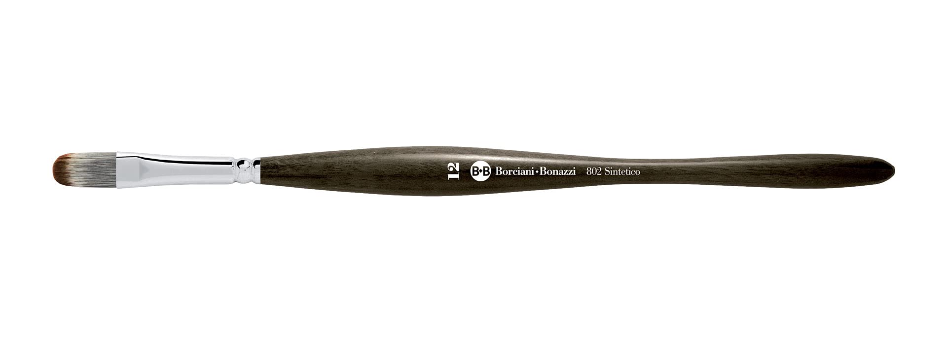 Borciani e Bonazzi Estuche para Pinceles Negro con 10 exclusivos cepillos Mangusta, Cepillos con Sistema Antideslizante, Cabello sintético Absorbente, Liberación Lenta de Agua (10 Cepillos Mangusta)