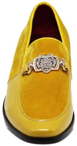 Enzo Romeo SPK65 Men's Fashion Rhinestone Glitter Buckle Slip On Dress Shoes3