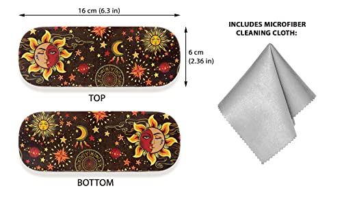 Image of WIRESTER Hard Shell Eyeglasses Case, Clamshell Sunglasses Holder Protective Cover with Microfiber Cloth