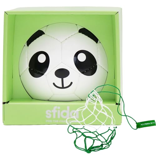 【箱・ネット付】 sfida スフィーダ 動物 ミニボール フットボール ズー 【 パンダ 1号球 】 サッカーボール FOOTBALL ZOO footballzoo ZOOボール サッカー 1号 子供用 幼児用 練習用 室内用 おうちあそび レジャー用