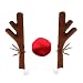 Ubabe Reindeer Car Costume Reindeer Antlers and Rudolph Nose Costume Christmas Car Decoration Xmas Gifts