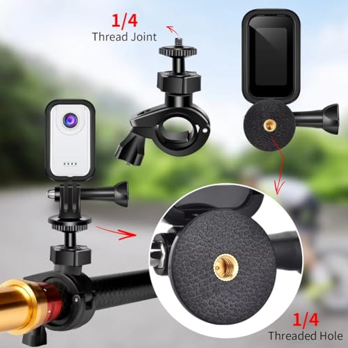 Bloepum Mini Moto Mount Cámara 2K Pantalla HD miniatura 7