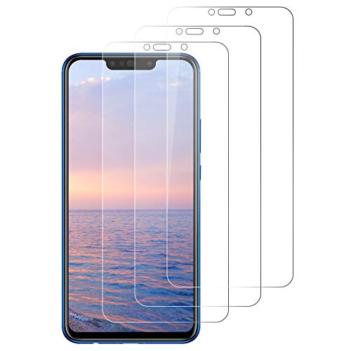 DOSNTO Protector de Pantalla para Huawei P Smart Plus Cristal Templado, [3 Pack] [Sin Burbujas] [fácil de Limpiar] [9H Dureza] Huawei P Smart Plus Cristal Templado Vidrio Templado Screen Protector