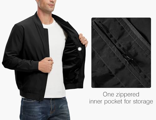 Rdruko Men's Lightweight Bomber Jacket Causal Fashion Stylish Windbreaker Light Jacket4