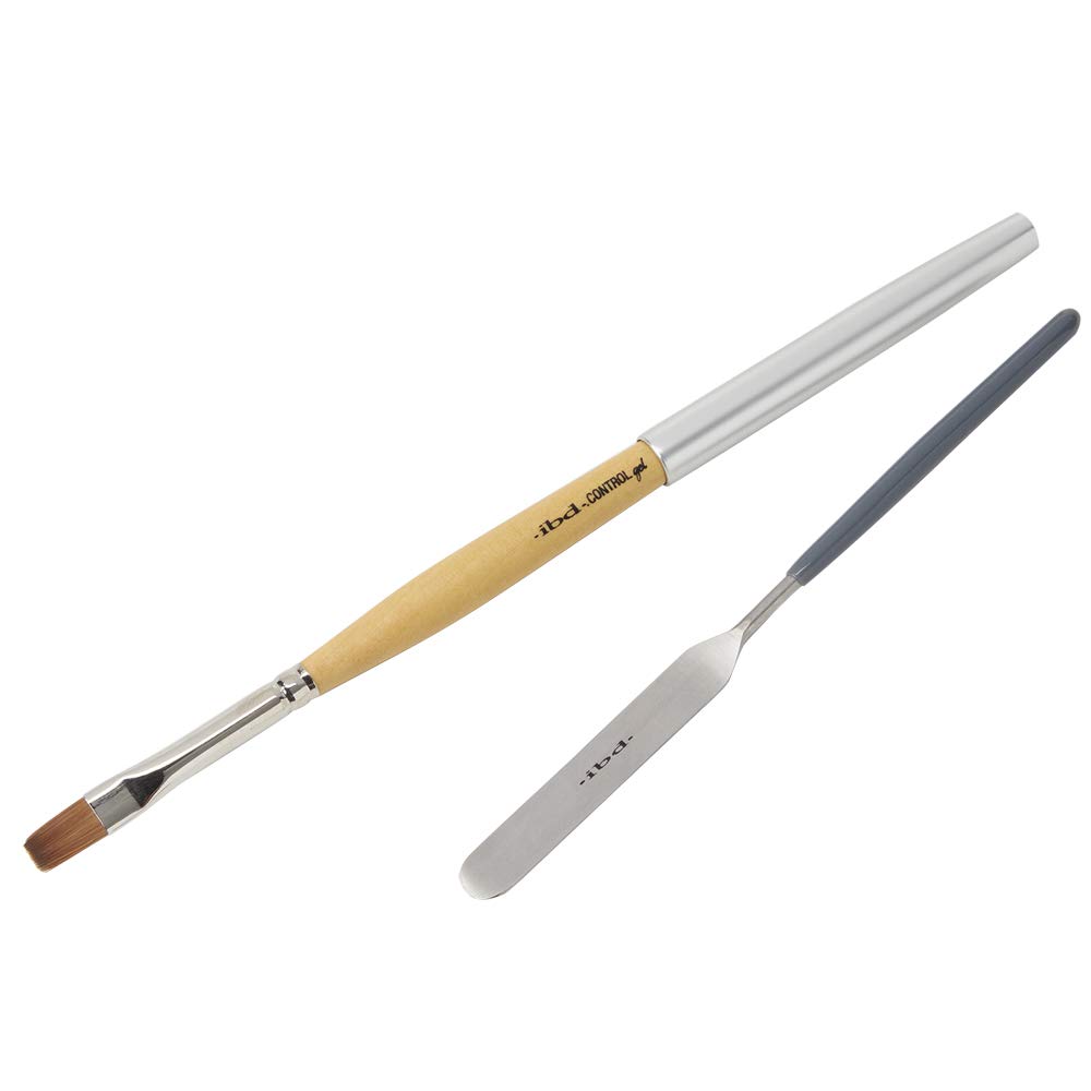IBD Control Gel Brush and Metal Spatula Pack
