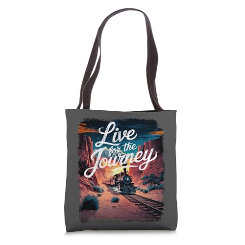 Live For The Journey Vintage Steam Locomotive Tote