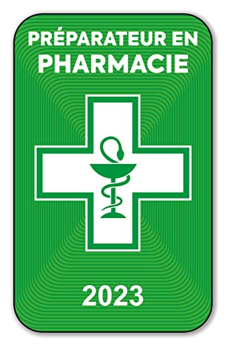 SIGNAL SAFETY Autocollant Sticker - Vignette Caducée 2023 pour Pare Brise en Vitrophanie - V14 Préparateur en Pharmacie Cover