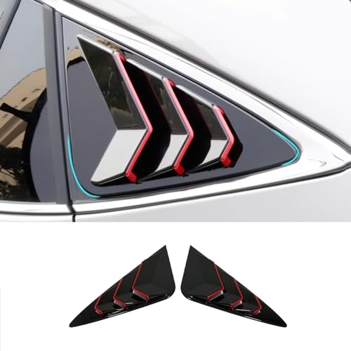 ZUNEIGUNGトヨタ 新型 ハリアー 80系 に対応リアウィンカーガーニッシュ リアウィンドウスポイラーToyota Harrier に適合 設計外装 パーツ アクセサリーABS 樹脂製2枚【ブラック+レッド】