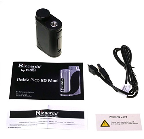 Eleaf iStick Pico 25 Box MOD 85 W, Riccardo e-Zigarette - Akkuträger, komplett schwarz – Bild 3
