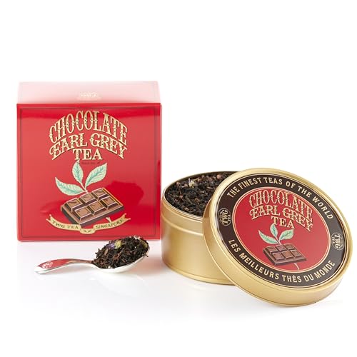 TWG Tea | Chocolate Earl Grey | Black Tea | Cocoa Husk & Bergamot | Caviar Tin, 100g | Gift Set