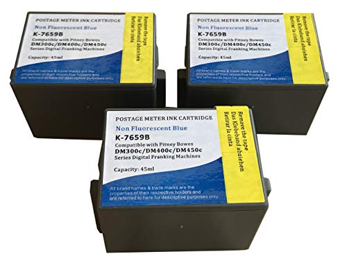 Cartouche d'encre compatible 765-9 bleu remplacement Pitney Bowes DM300C DM400C DM425C DM450C