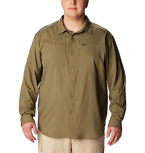 Image of Columbia Men Polyester Loose Omni-Shade Ridge Utility Lite Hiking and Trekking Long Sleeve Shirt
