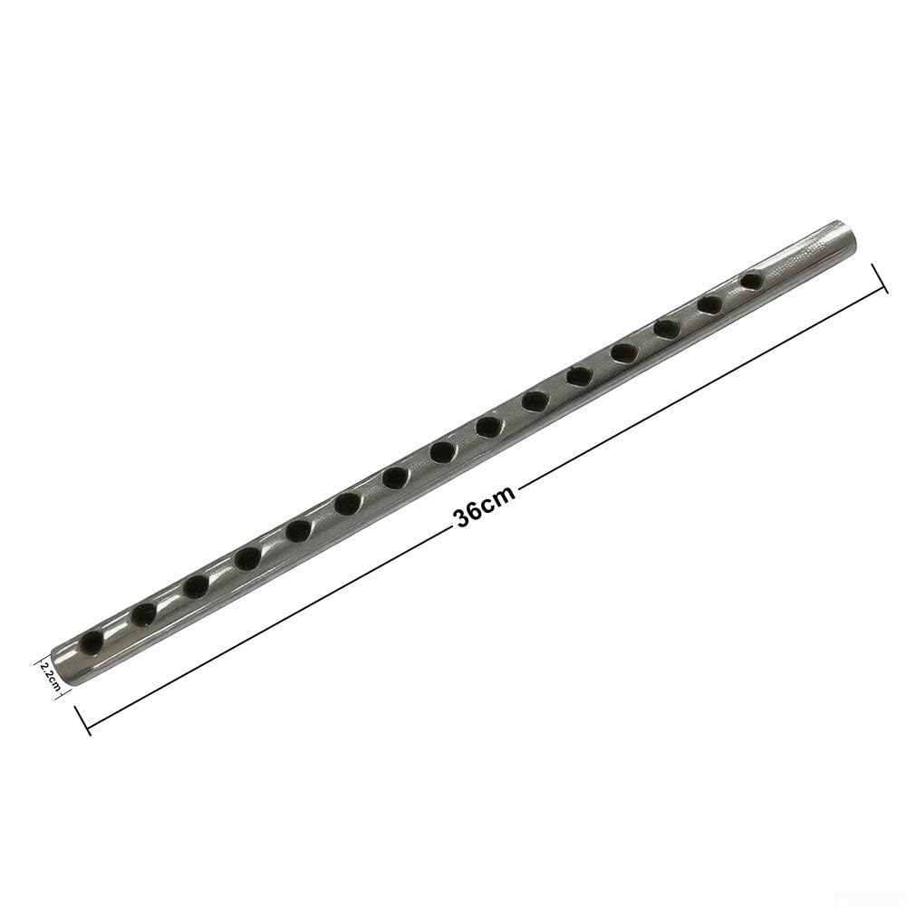 Pin de acero resistente al desgaste de 57 cm, 24 agujeros para gimnasio | 24 cm de longitud, 10 agujeros, perforación precisa, fácil de instalar, se adapta a la mayoría de máquinas