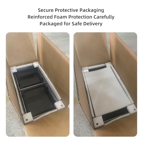 Image of 36x18x18 Glass Reptile Terrarium, 50 Gallon Aluminum Frame Reptile Enclosure with Waterproof Base, Sliding Doors, Screen Top & Stackable Design for Snakes Geckos Lizards