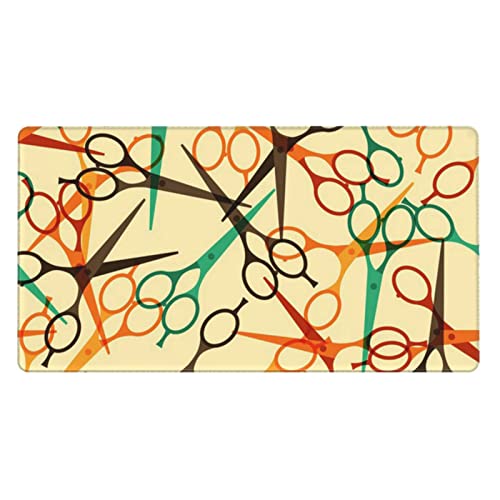 Tapis de souris de jeu antidérapant avec motif ciseaux - 29,5 x 40,1 cm