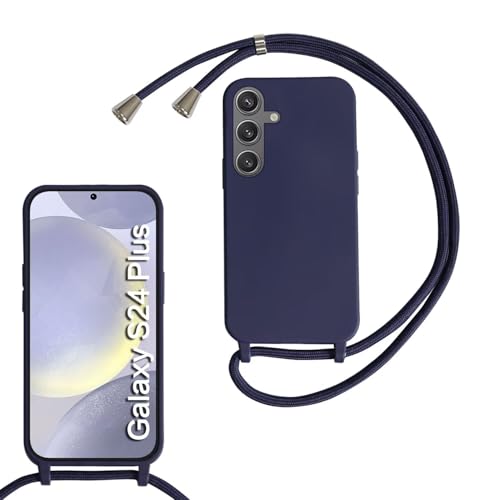 xinyunew Coque pour Samsung Galaxy S24 Plus avec Cordon de Collier, Coque avec Cordon Étui Silicone TPU Housse, Collier RéglableTéléphone Portable Lanyard...