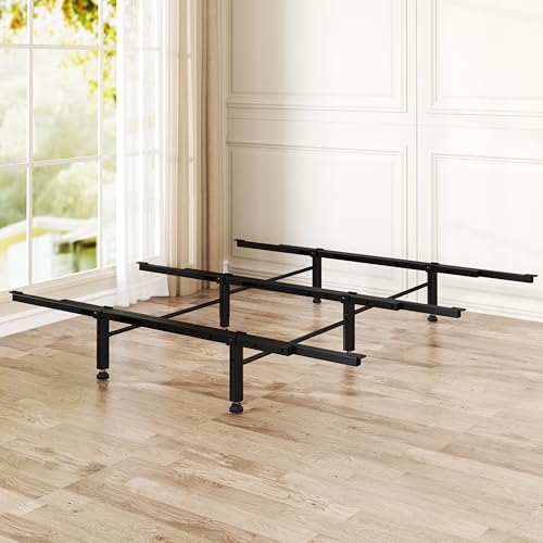 Realhotan Bed Slats Center Support System - 3 Cross Rails and 6 Adjustable Legs Replacement Support Legs for Full Queen and King California King Metal/Wood/Upholstered Bed