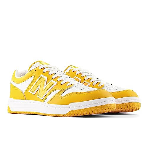 New Balance BB480L v1 White/Varsity Gold US Men's 4.5, Women's 6 D (M)