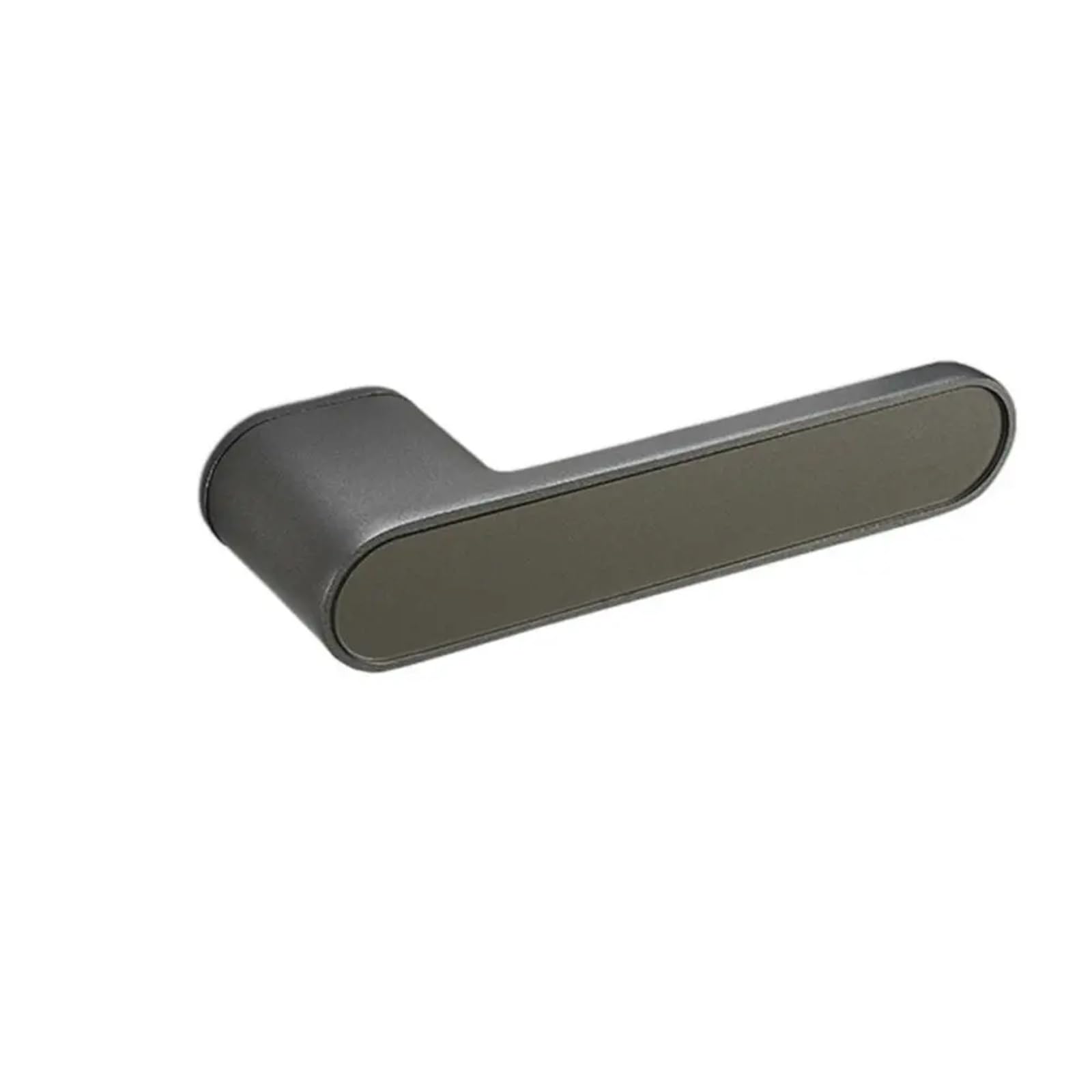 Zinc Alloy Door Handle Lock Interior Mute Set Minimalist Silent Panel Hardware(-Gray-Round)