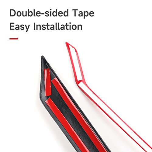 Image of Front /Rear Doors Decor Strips Trim Decals for 2016-2021 Honda Civic 10th Gen Accessories ABS Carbon Fiber Stickers, Except for Sport /Hatchback /Touring