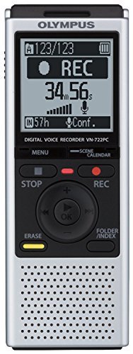 Olympus VN-722PC Voice Recorder with 4 GB Built-in-Memory (Certified Refurbished)
