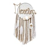 Generisch Traumfänger mit Namen (Beige) - personalisierbar I Geschenk zur Geburt & Taufe I Handmade Baby I Personalisierte Geschenke Baby