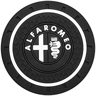 2 Pcs Car Water Cup Mat Anti-Slip Pad Mat Silica Gel Car Accessories Interior Decoration For Alfa Romeo Giulia 159 147 156 Mito Giulietta