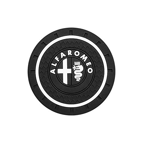 2 Pcs Car Water Cup Mat Anti-Slip Pad Mat Silica Gel Car Accessories Interior Decoration For Alfa Romeo Giulia 159 147 156 Mito Giulietta