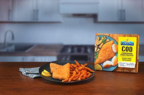 Gorton’s Breaded Fish Fillets, Wild Caught Cod With Crunchy Panko Breadcrumbs, Frozen, 4 Count, 14.6 Ounce Package #TOP5