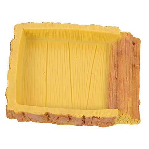 JOINPAYA 爬虫類用餌水ボウル 中型耐久性素材製 食事飲水兼用 滑らかな縁で ヤモリ ヘビ カメにな多目的水槽フィーダー