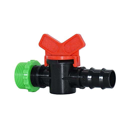 LXH-SH Easy to install 1pcs Garden Water Tap Connector Male Thread G3/4 G1/2 To The 20mm Hose 1/2 Irrigation Water Valve Drip 1/2 Waterstop Connectors (Color : Green)