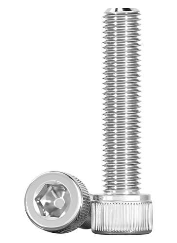 Drenky M6 x 40mm Socket Head Cap Screws, Pack of 20, Stainless Steel, DIN 912 (ISO 4762), Silver, M6 x 40mm, 20 Pcs