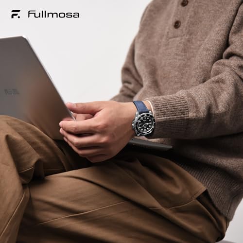 Fullmosa 22mm Uhrenarmband Kompatibel mit Samsung Gear S3 Classic/Frontier/Galaxy 46mm, Garmin Venu 3/2, Hellblau + Schwarz Hardware