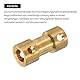 QUARKZMAN Wellenkupplung Verbinder mit Bohrung von 5mm-6mm Länge 20mm φ 9mm 4 Pcs Wellenkupplungen M3 Messingwellen Starre Kupplung für Auto Motorzubehör 3D-Drucker DIY-Roboter Kupferton