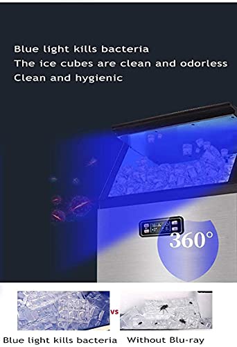 ywewsq Ice Makers Machine Countertop, kommerzieller Eiswürfelbereiter, Macht 121 Pfund EIS in 24 Stunden – Eiswürfel… – Bild 6