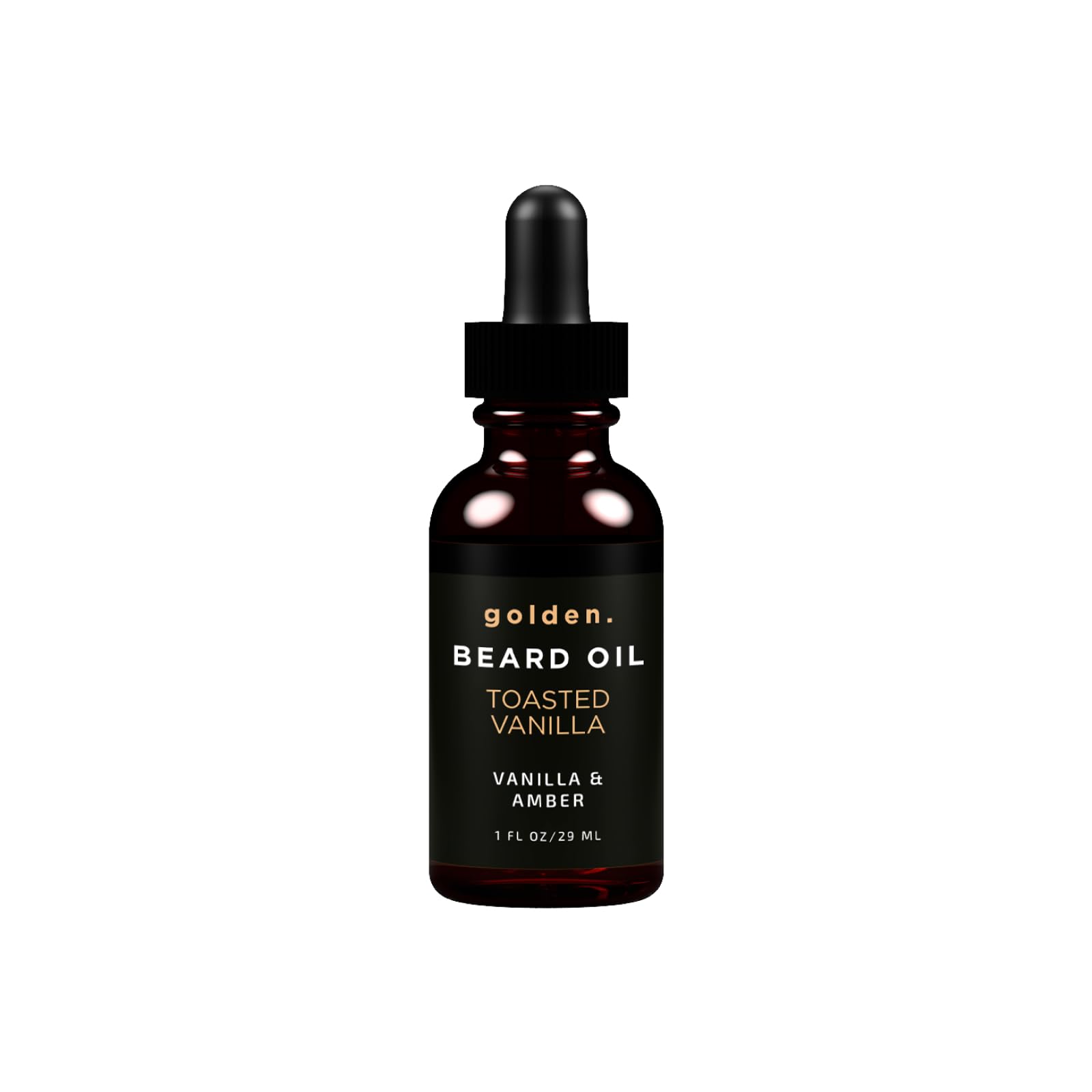 Golden Grooming Beard Oil for Men | Natural Growth Kit with Castor Oil, Jojoba Oil, and Olive Oil | Tames, Moisturizes & Styles | Toasted Vanilla