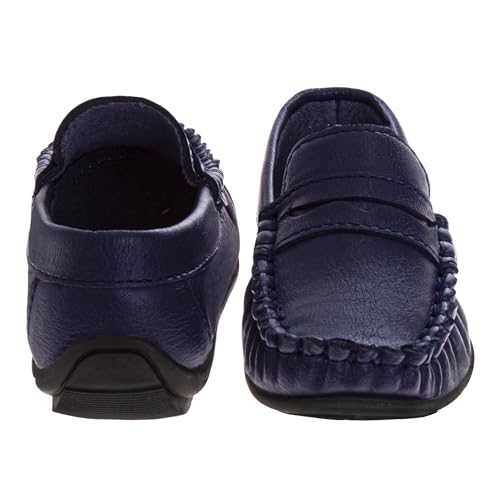 Image of Josmo Boys Moccasin Driving Loafers - Casual Dress Penny Slip On Boat Shoes (Sizes: 5-10 Toddlers / 11-13 Little Kids / 1-5 Big Kids)