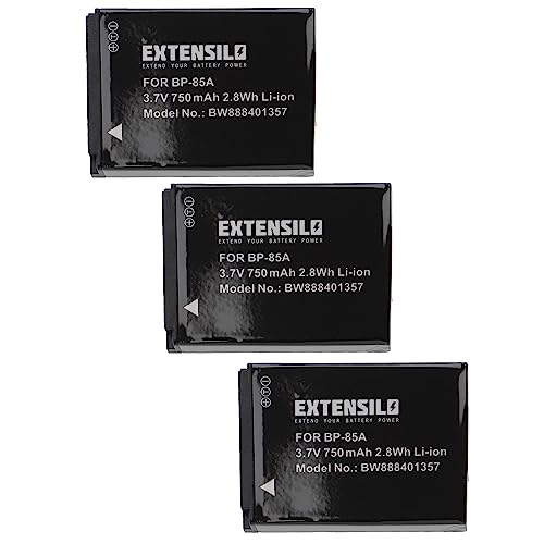 3x batteria compatibile con Samsung ST200 WB210 ST200F PL210 SH100 fotocamera 750mAh 3.7V Li-Ion